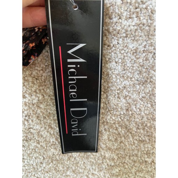 Michael David Woman’s Flutter Sleeve Floral Long Lightweight Blouse Top Size Sma - Picture 5 of 7